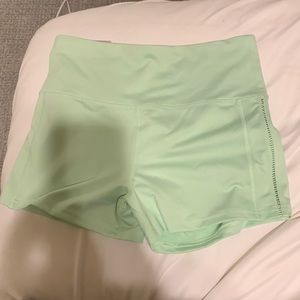 Lime green forever 21 Biker shorts.